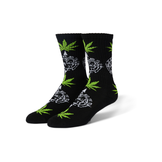 CALCETINES HUF X CYPRESS HILL COMPASS PLANTLIFE BLACK