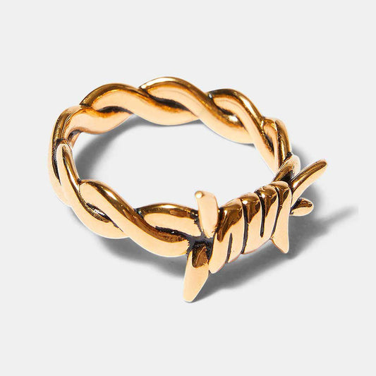 HUF BARBED WIRE RING GOLD