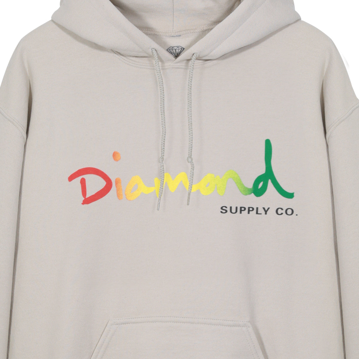 POLERON DIAMOND OG SCRIPT FADE HOODIE SAND