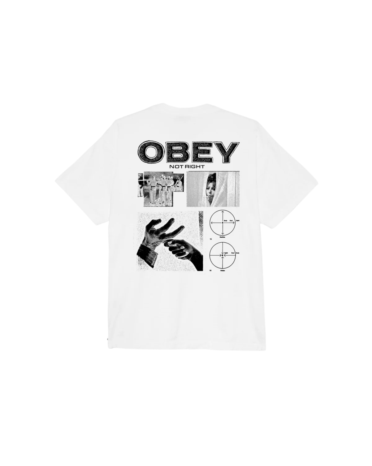 POLERA OBEY NOT RIGHT WHITE