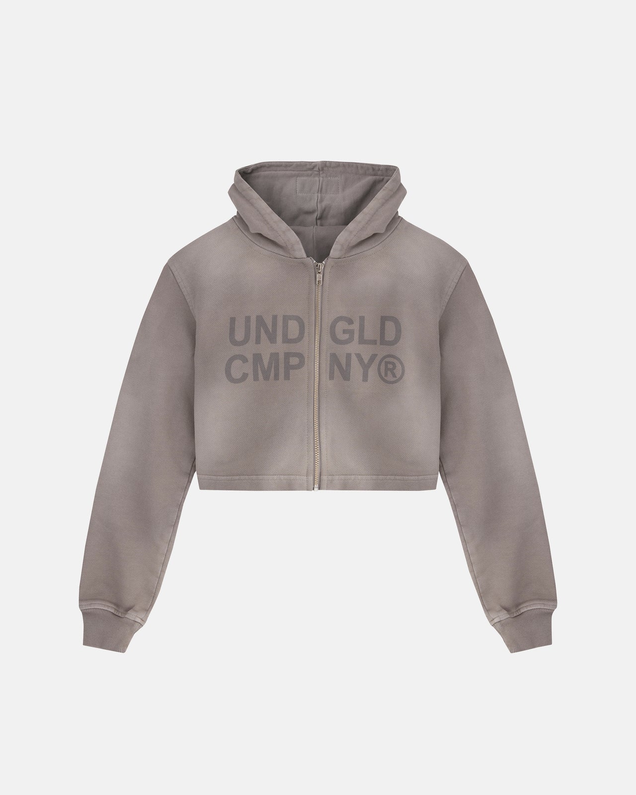 Cropped Hoodie Vintage Gray