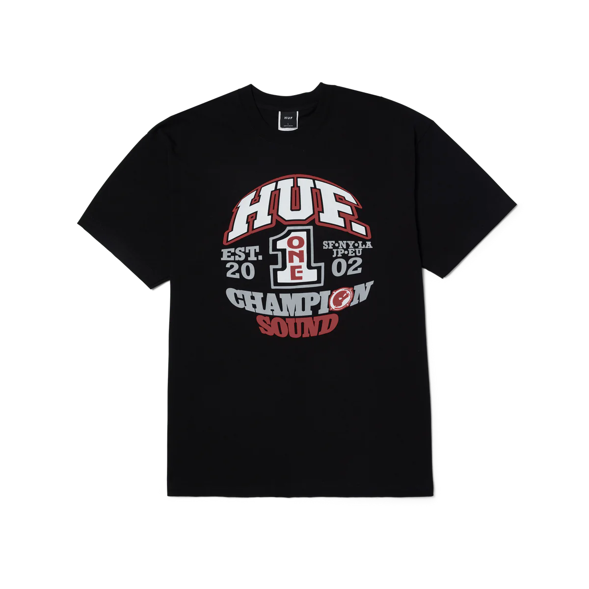 POLERA HUF CHAMPION SOUND S/S NEGRA