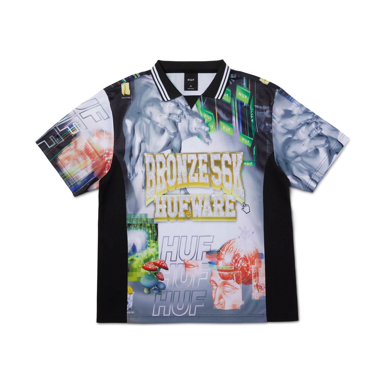 JERSEY HUF X BRONZE56K GLITCHED SOCCER MULTI