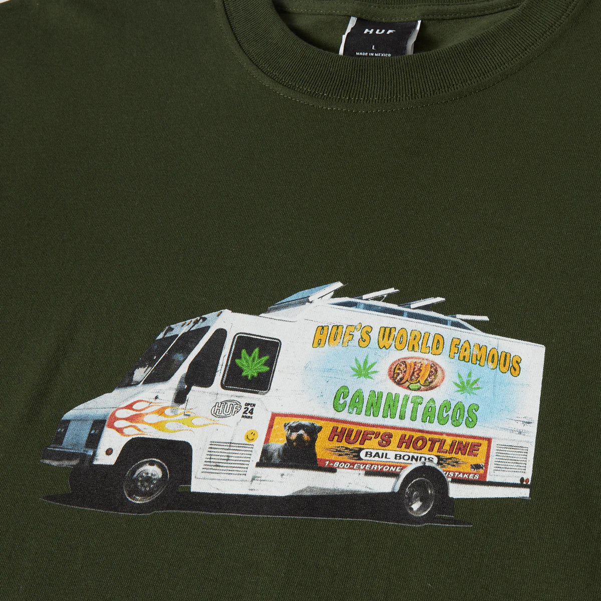 POLERA HUF TACO TRUCK S/S TEE HUNTER GREEN